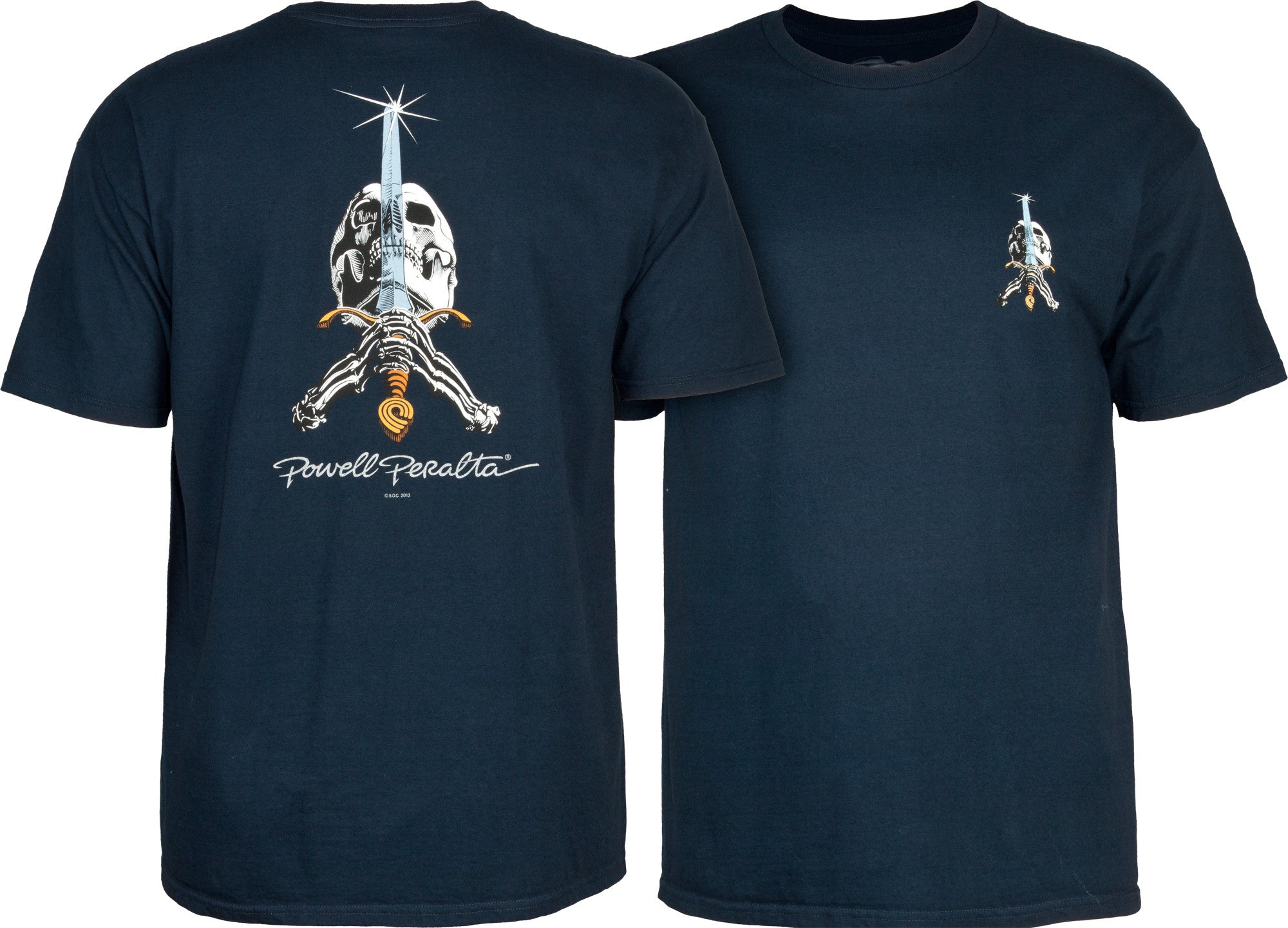 Powell Peralta Skull & Sword T-shirt - Navy