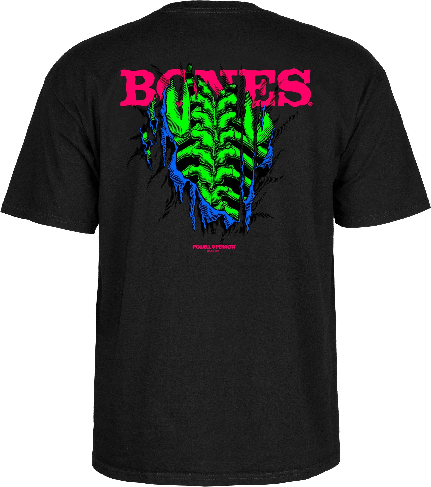 Powell Peralta Shred T-Shirt - Blacklight Black
