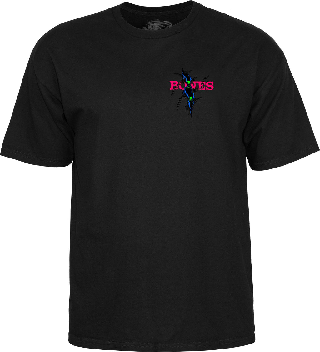 Powell Peralta Shred T-Shirt - Blacklight Black
