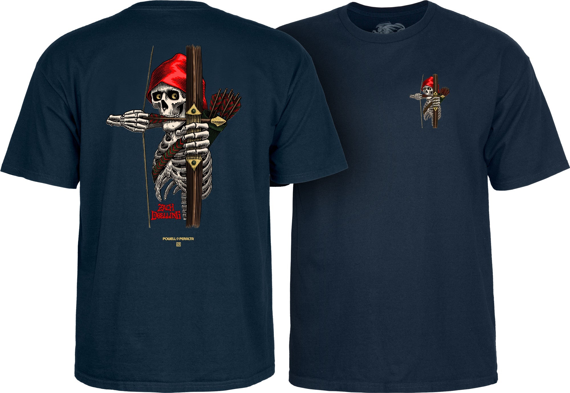 Powell Peralta Zach Doelling Archer T-Shirt - Navy