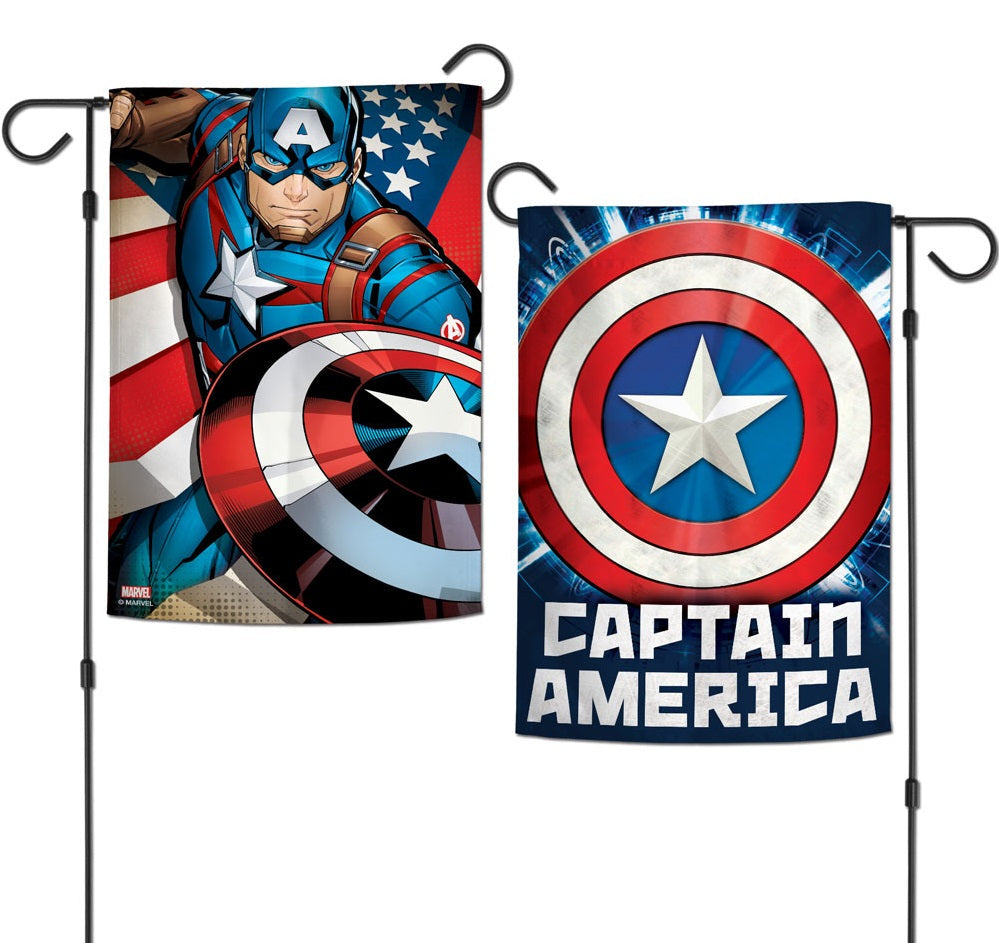 Captain America 2 Sided Garden Flag Marvel Avengers