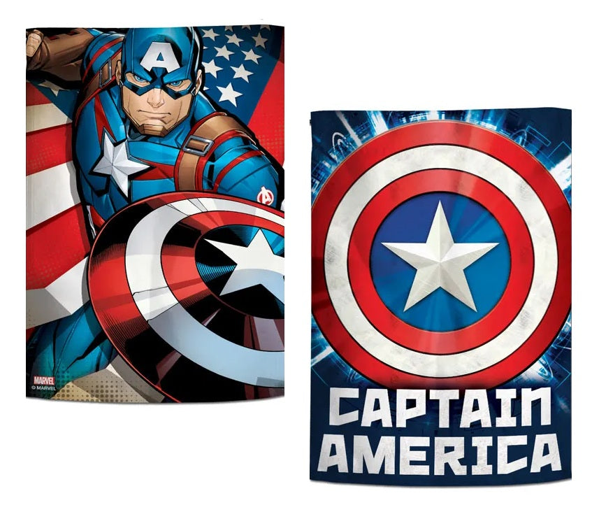 Captain America 2 Sided Garden Flag Marvel Avengers