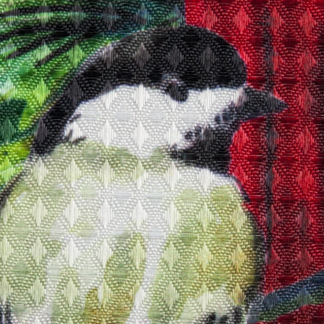 Cardinal Birdhouse Christmas Garden Flag 2 Sided Waffle