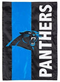 Carolina Panthers Garden Flag 2 Sided Embellished Logo NFL