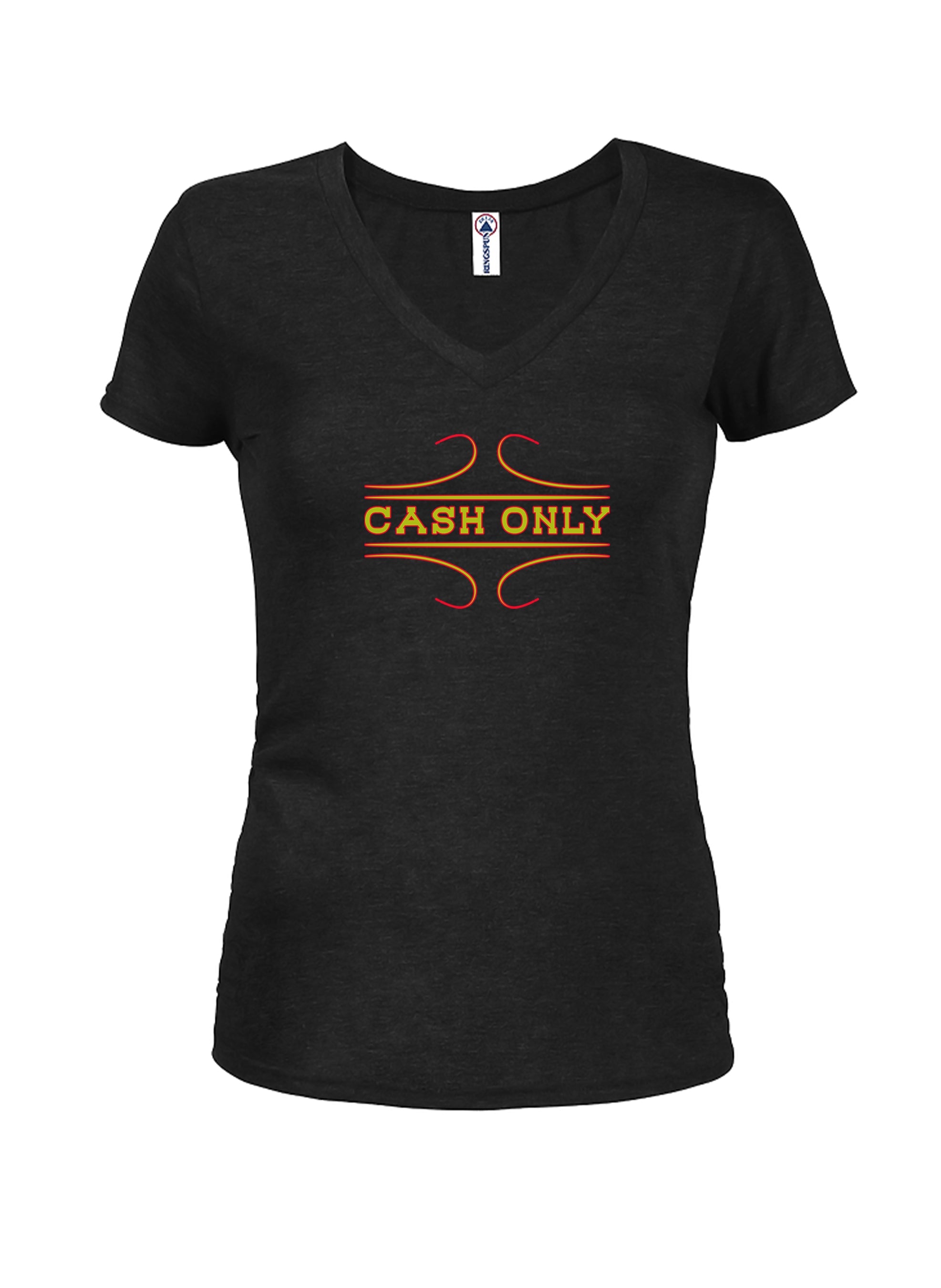Cash Only Juniors V Neck T-Shirt