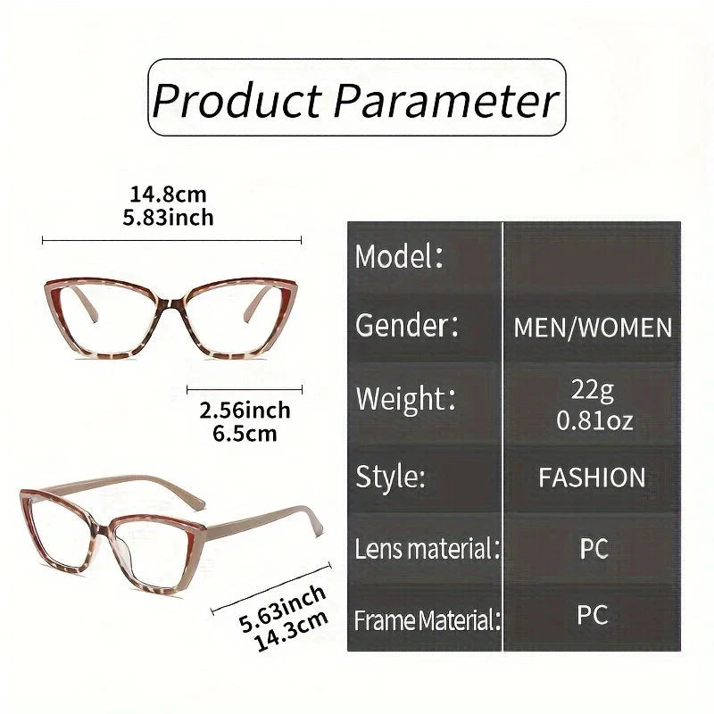 Cat Eye Clear Lens Glasses.