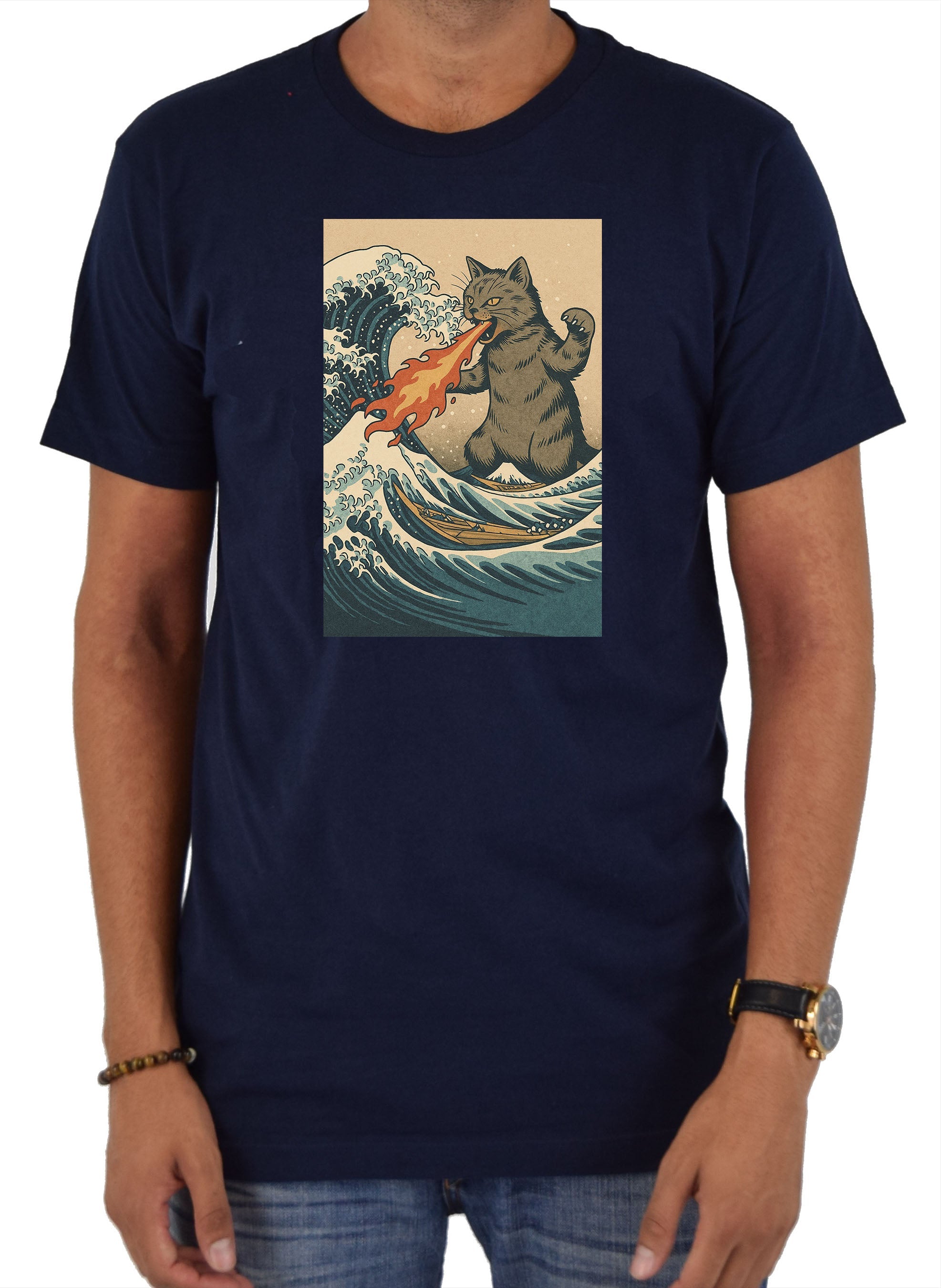 Catzilla Great Wave T-Shirt