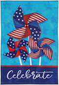 Celebrate Pinwheel 2 Sided Garden Flag