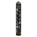 Chalkboard Floral Art Pole 40 Inches