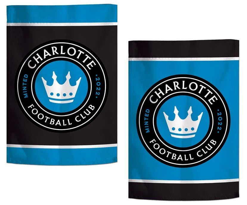 Charlotte FC Garden Flag 2 Sided Logo Soccer