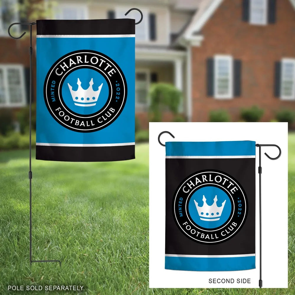 Charlotte FC Garden Flag 2 Sided Logo Soccer