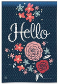 Charming Rose Garden Flag Decorative Hello