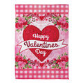 Checks & Swirls 2 Sided Valentines Garden Flag