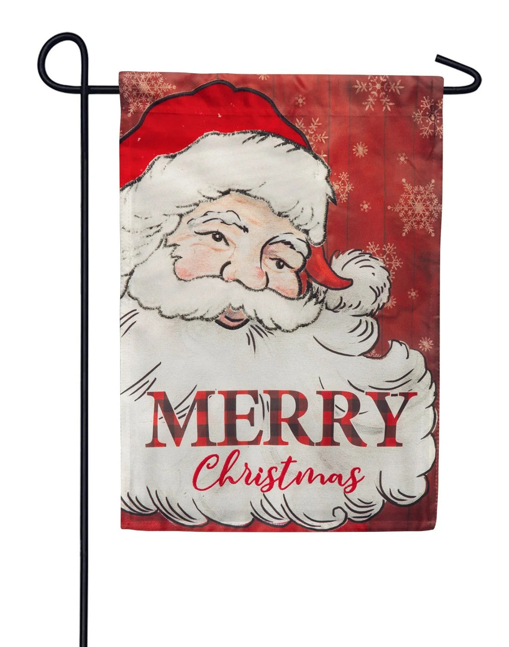 Cheerful Santa Christmas Garden Flag 2 Sided