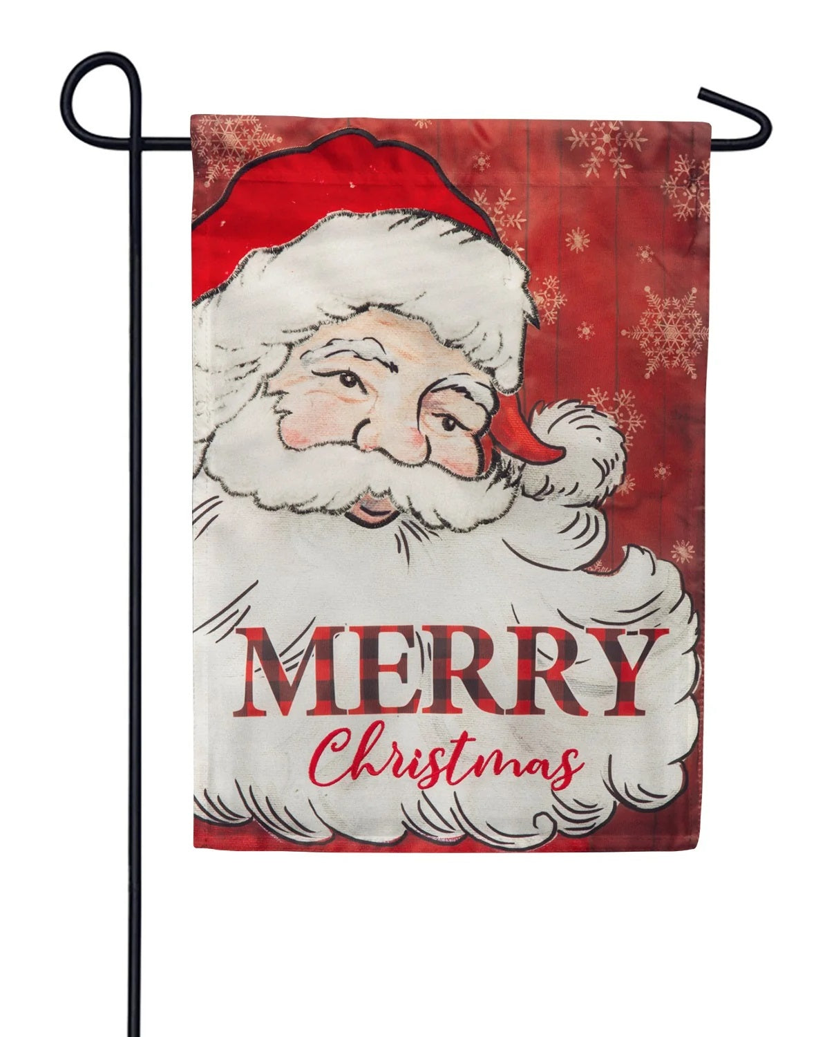 Cheerful Santa Christmas Garden Flag 2 Sided