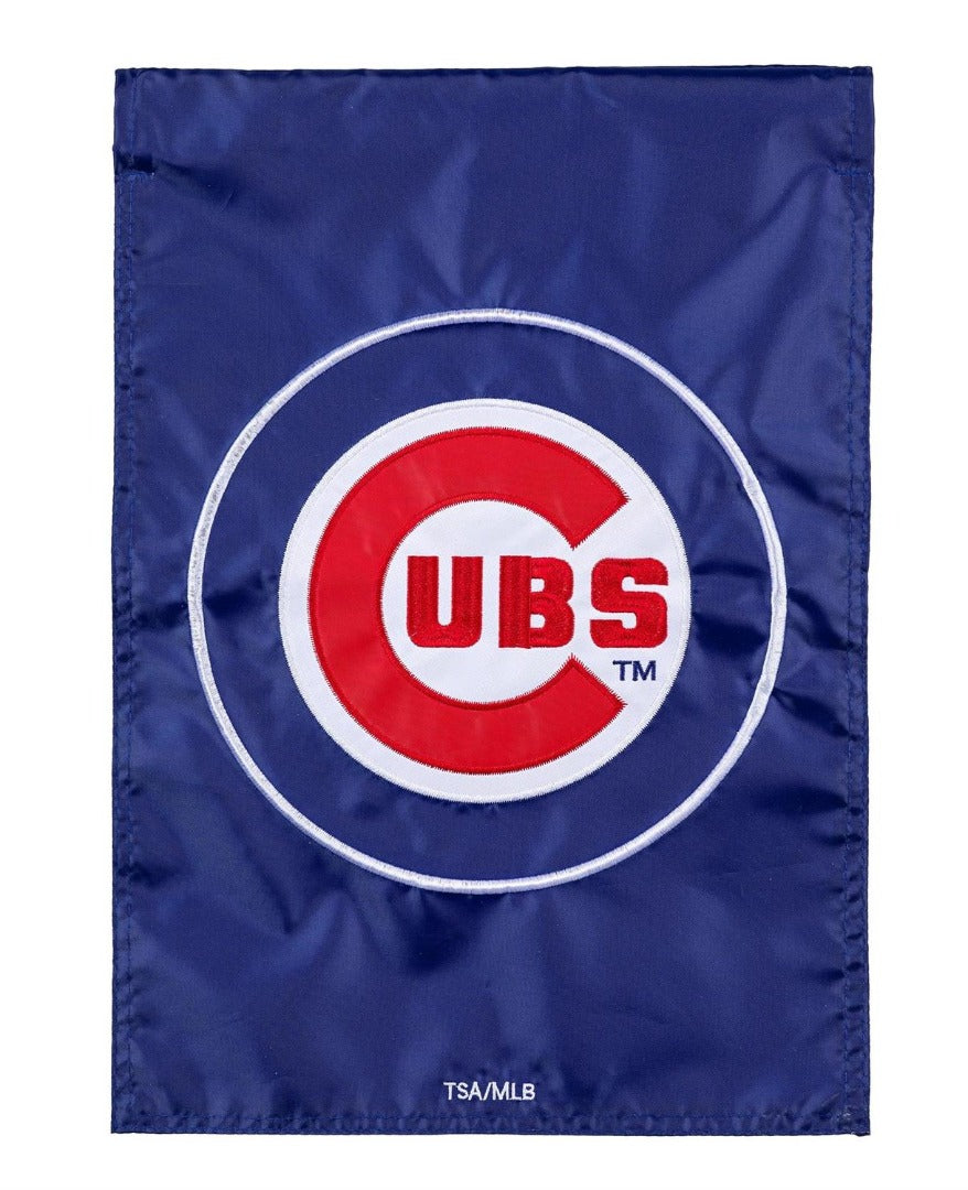 Chicago Cubs 2 Sided Appliqued Garden Flag