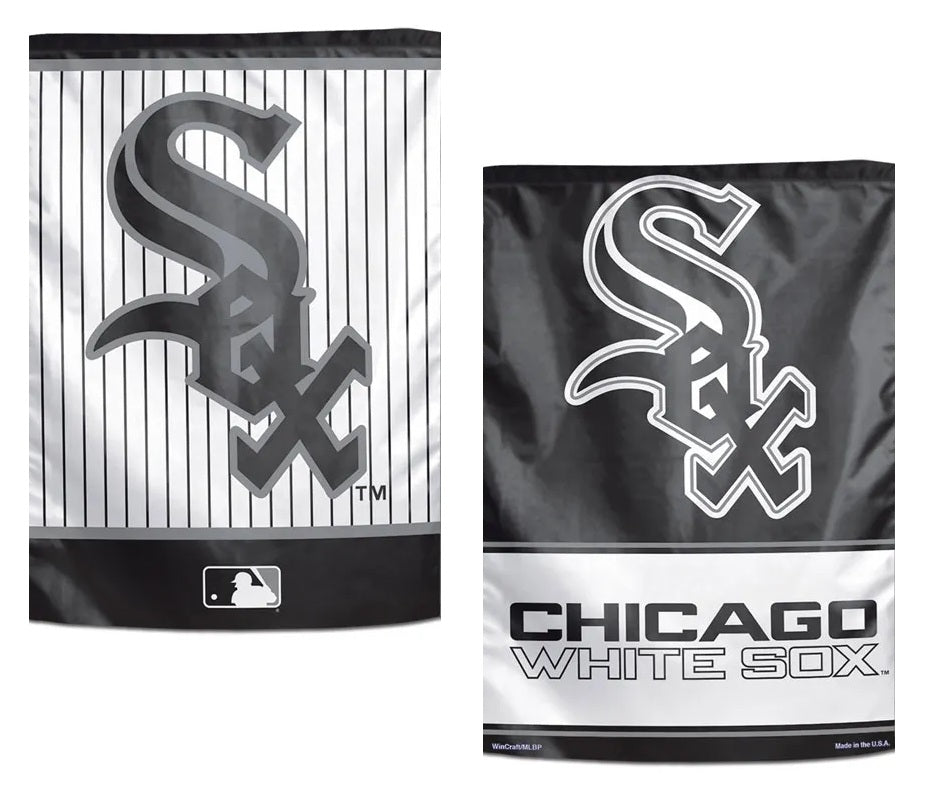 Chicago White Sox Garden Flag 2 Sided Pinstripe