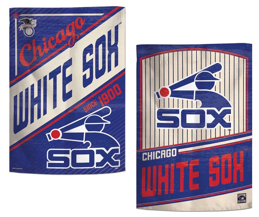 Chicago White Sox Garden Flag 2 Sided Vintage Pinstripe