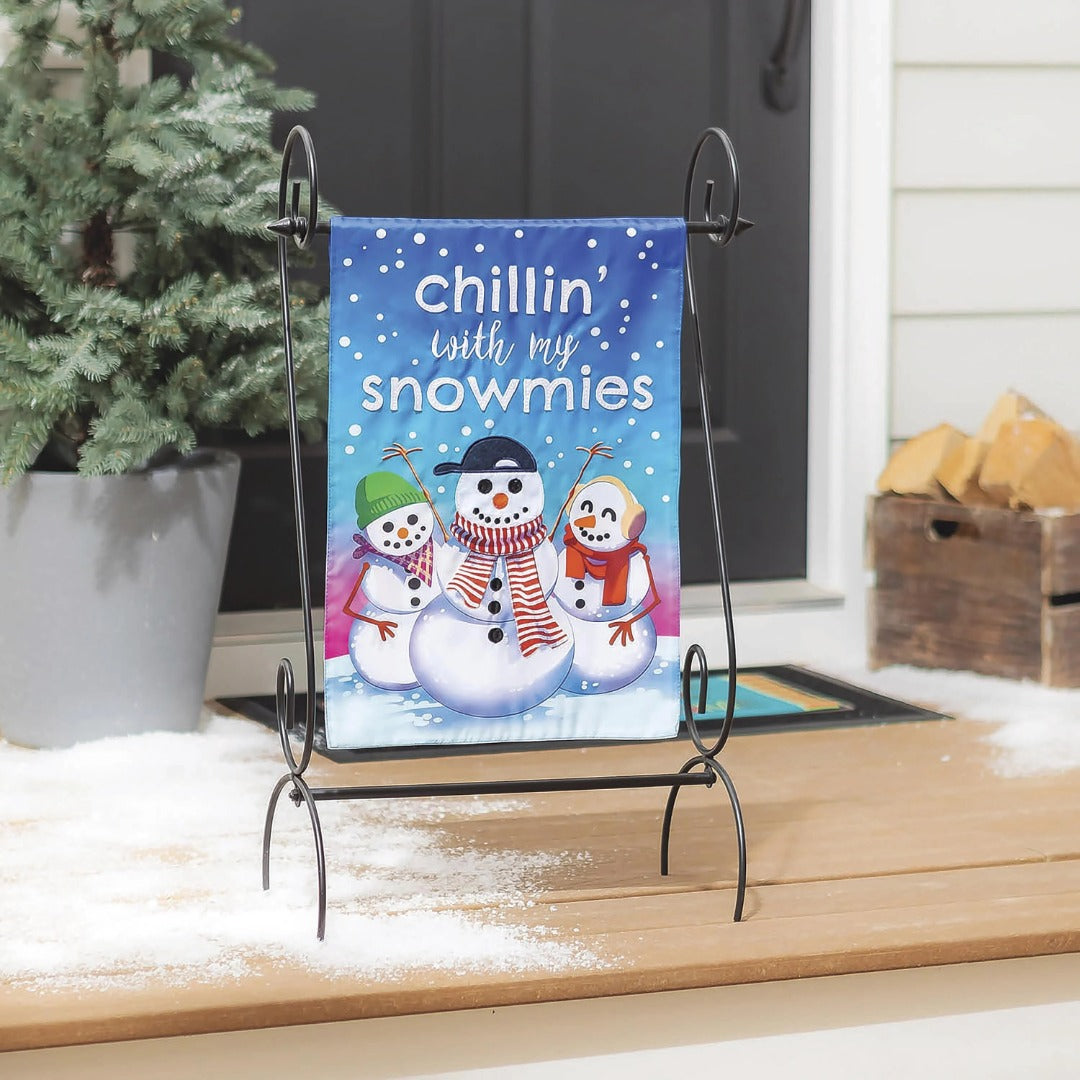 Chillin with My Snowmies Garden Flag 2 Sided