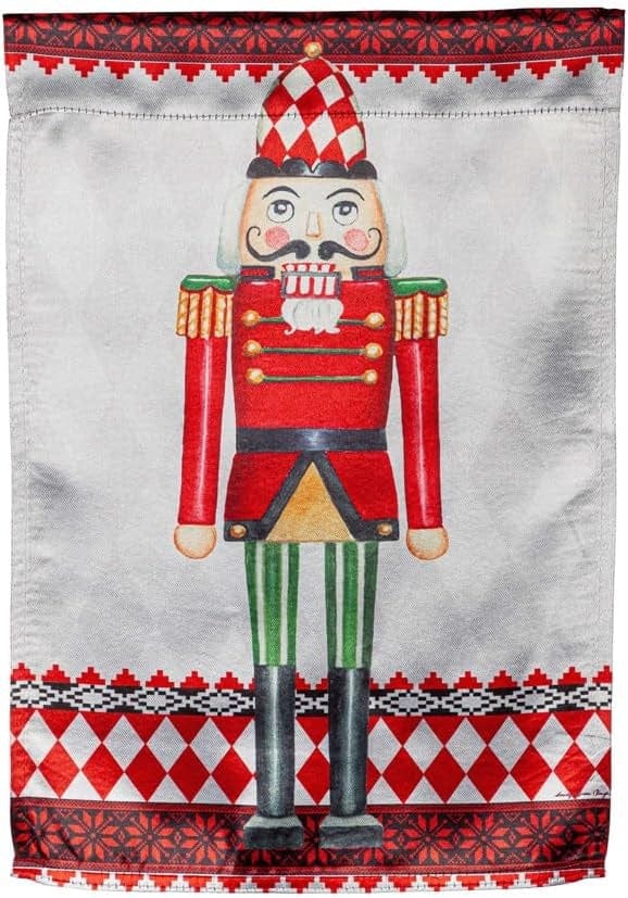 Christmas Nutcracker Garden Flag 2 Sided Lustre