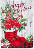 Christmas Santa Boots Garden Flag 2 Sided Decorative