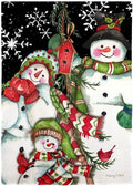 Christmas Snowman Holiday Garden Flag 2 Sided Decorative