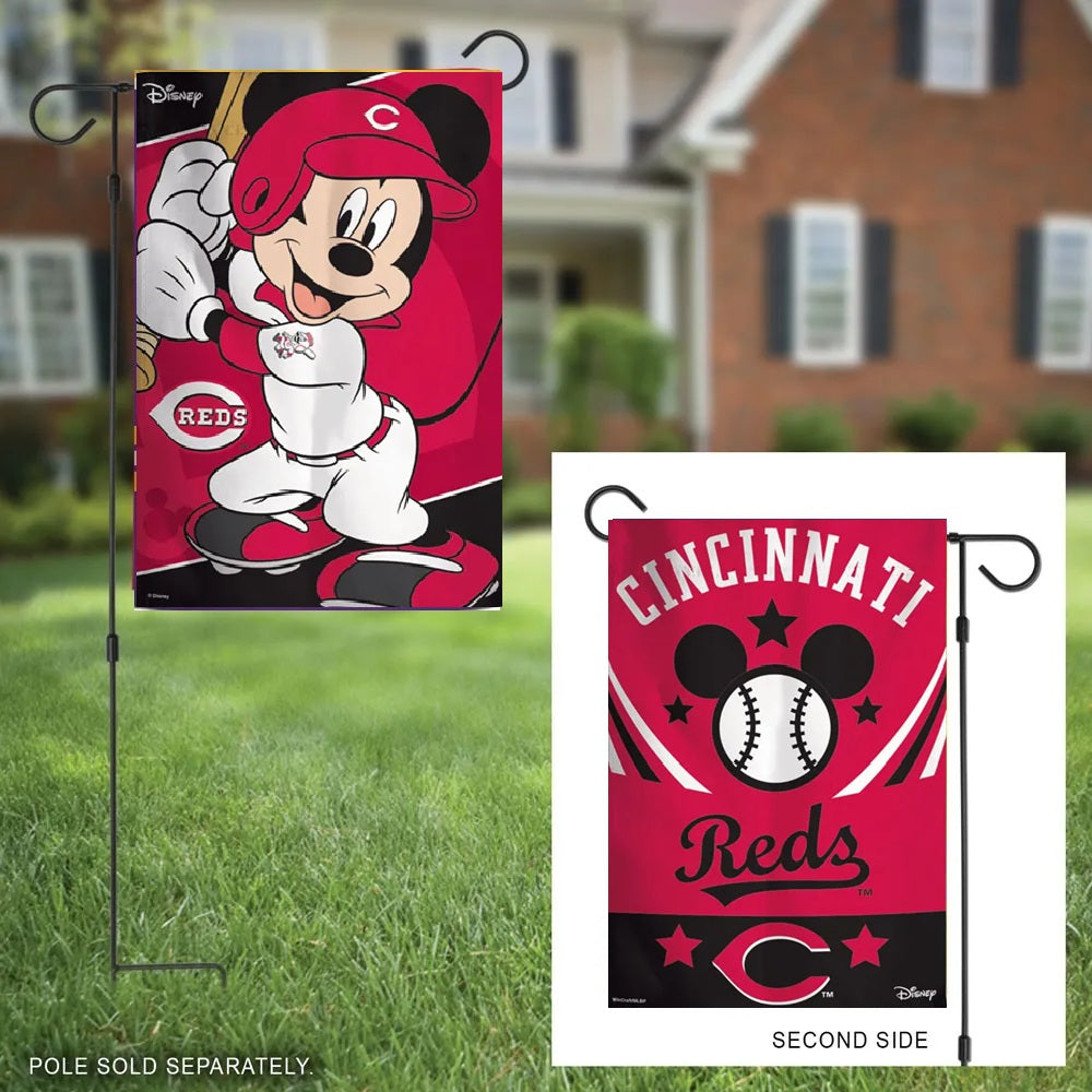 Cincinnati Reds 2 Sided Mickey Mouse Garden Flag