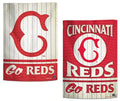 Cincinnati Reds Garden Flag 2 Sided Throwback Logo