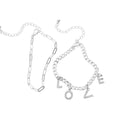 2PCS - LOVE Rhinestone Embellished Metal Chain Bracelets