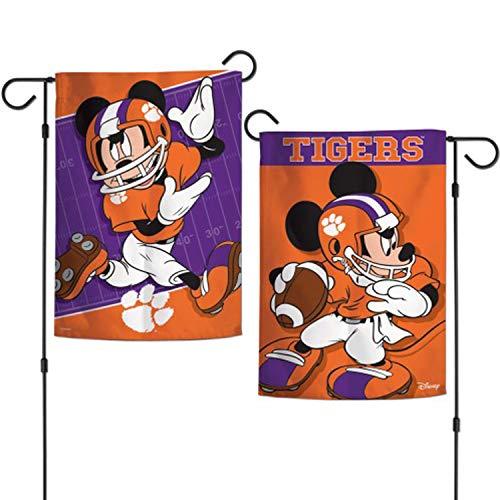 Clemson Tigers Football Mickey Mouse Garden Flag, 2 Sided