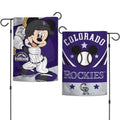 Colorado Rockies Garden Flag 2 Sided Mickey Mouse Disney