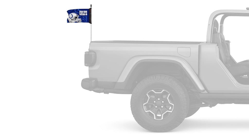 Indianapolis Colts 11"x17" Forever Wave Flag for Jeep Wrangler TJ 1996-2006