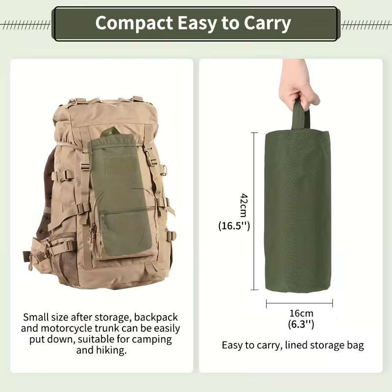 Compact Camping Cot Backpacking Ultralight Folding Lightweight Heavy Duty • Easy Setup, Durable Aluminum Alloy • Camping Cot, Hiking Gear • Portable Design, Sturdy Frame • Hiking Accessory, Hikers Gear • for Outdoor Hiking Travel Beach
