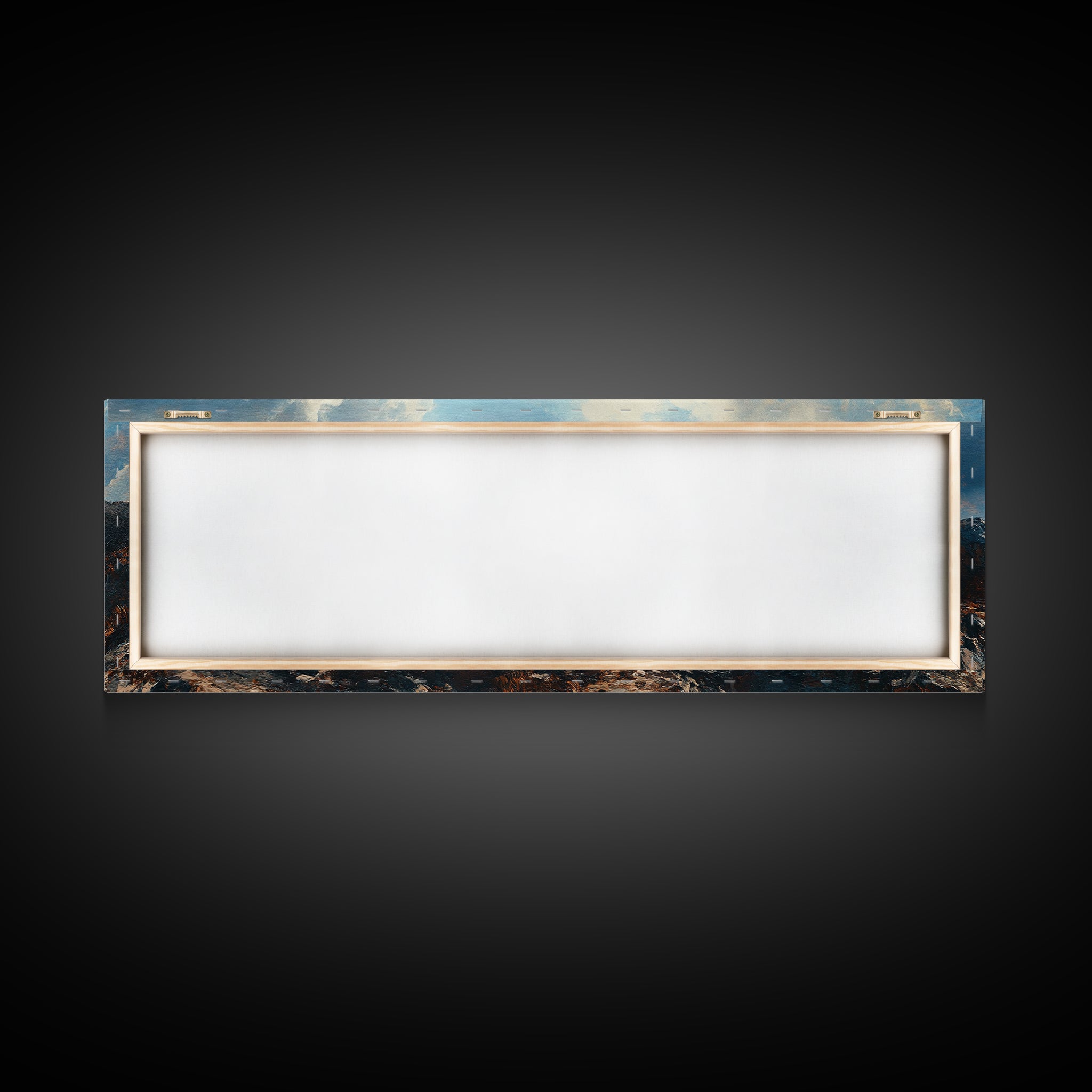 Moody Mountain Landscape Framed Canvas Print Dramatic Nature Art, Rustic Cabin Decor, Stormy Sky Painting, Wilderness Wall Art