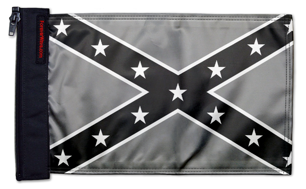 Confederate Subdued 12"x18" Forever Wave Flag for Jeep Wrangler TJ 1996-2006