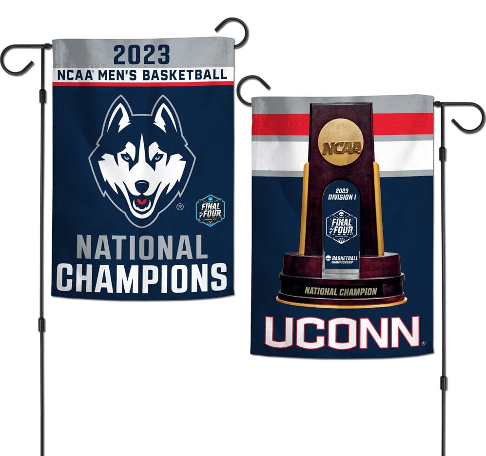 Connecticut Huskies Garden Flag 2 Sided Basketball National Champions