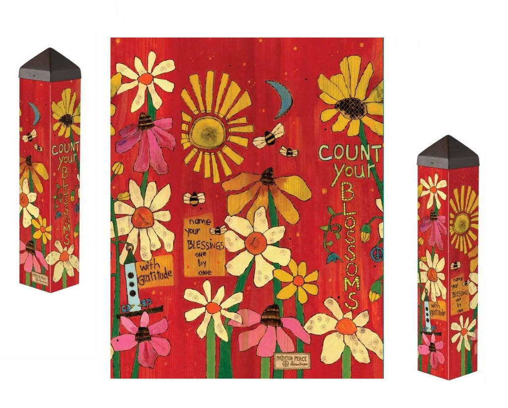 Count Your Blossoms Art Pole 20 Inches Tall Burgess