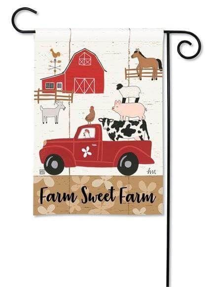 Country Roads Garden Flag Farm Sweet Farm