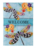 Courtly Check Dragonfly 2 Sided Garden Flag