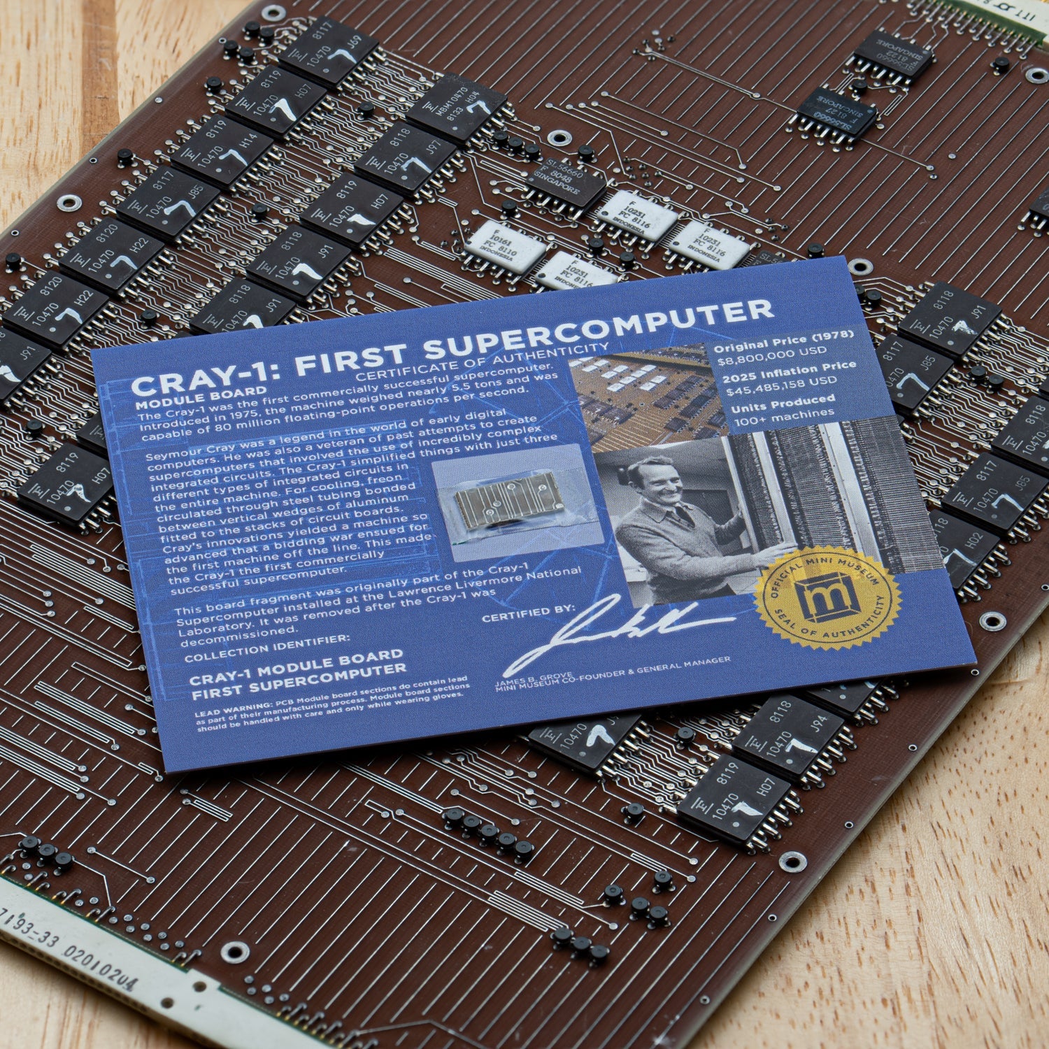 First Supercomputer Cray-1 Module Board - Display Card