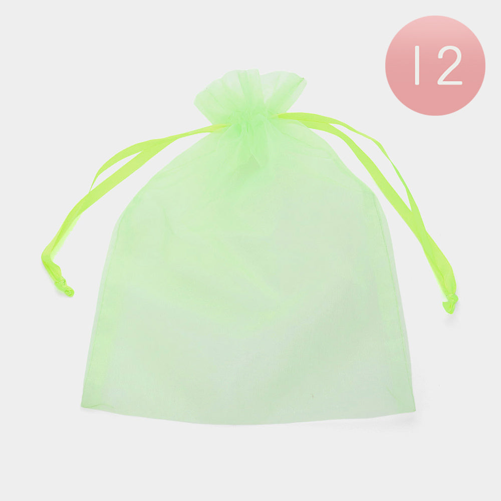 12PCS - Organza Drawstring Gift Bags