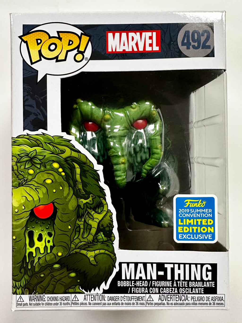 Funko Pop! Marvel Man-Thing #492 SDCC 2019 Summer Con Vaulted Exclusive