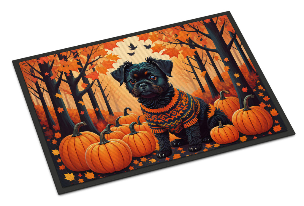 Affenpinscher Fall Doormat Indoor Outdoor 18H X 27W Front Door Mat Rugs for Entryway, Non Slip Washable