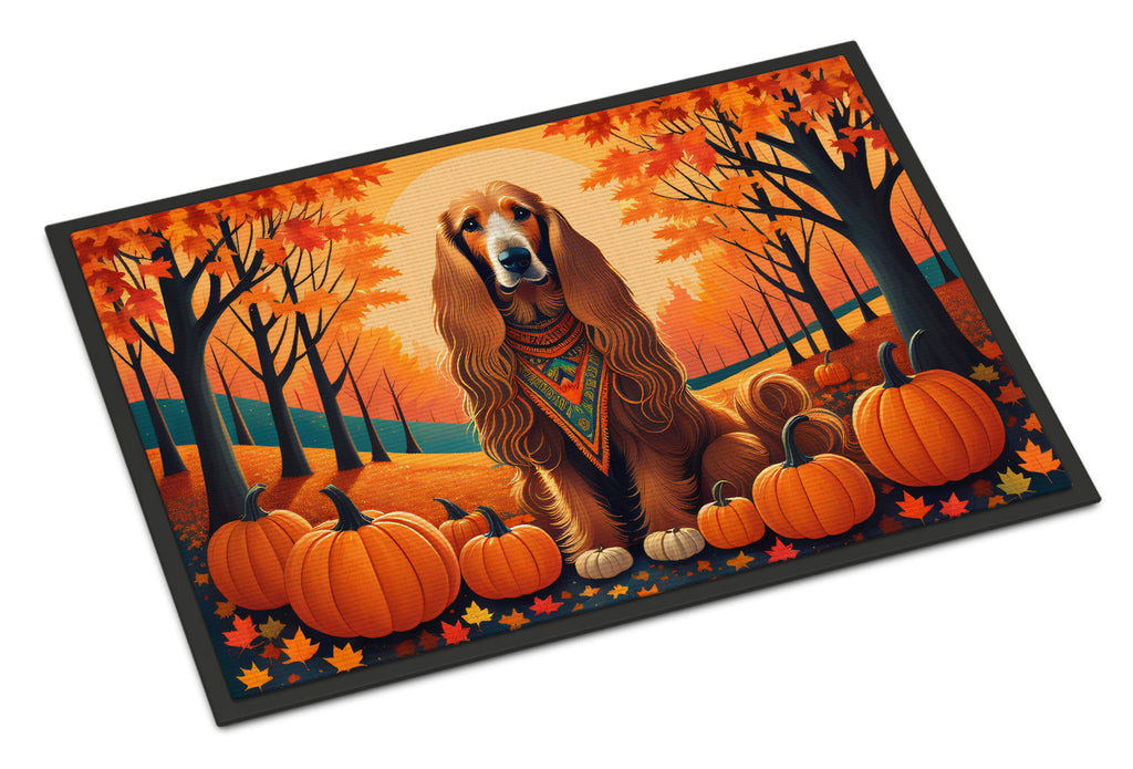 Afghan Hound Fall Doormat Indoor Outdoor 18H X 27W Front Door Mat Rugs for Entryway, Non Slip Washable