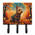 Australian Terrier Terrier Fall Leash or Key Holder Wall Hooks, Coat Rack Wall Mount, for Hanging Keys, Towels, Aprons, Leashes