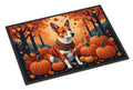 Red Basenji Fall Doormat Indoor Outdoor 18H X 27W Front Door Mat Rugs for Entryway, Non Slip Washable