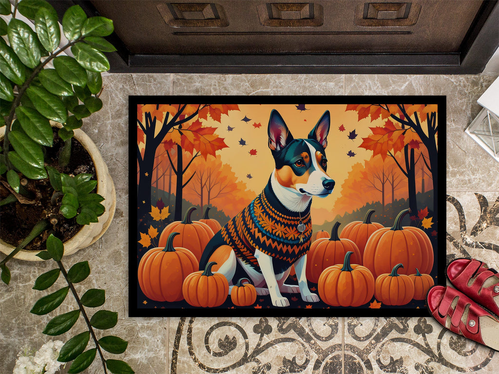 Basenji Fall Doormat Indoor Outdoor 18H X 27W Front Door Mat Rugs for Entryway, Non Slip Washable