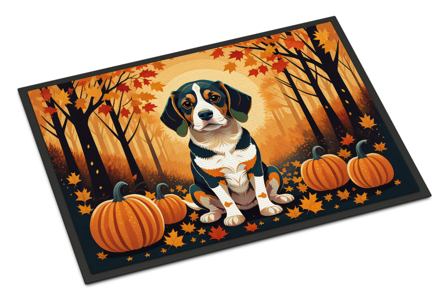 Beagle Fall Doormat Indoor Outdoor 18H X 27W Front Door Mat Rugs for Entryway, Non Slip Washable