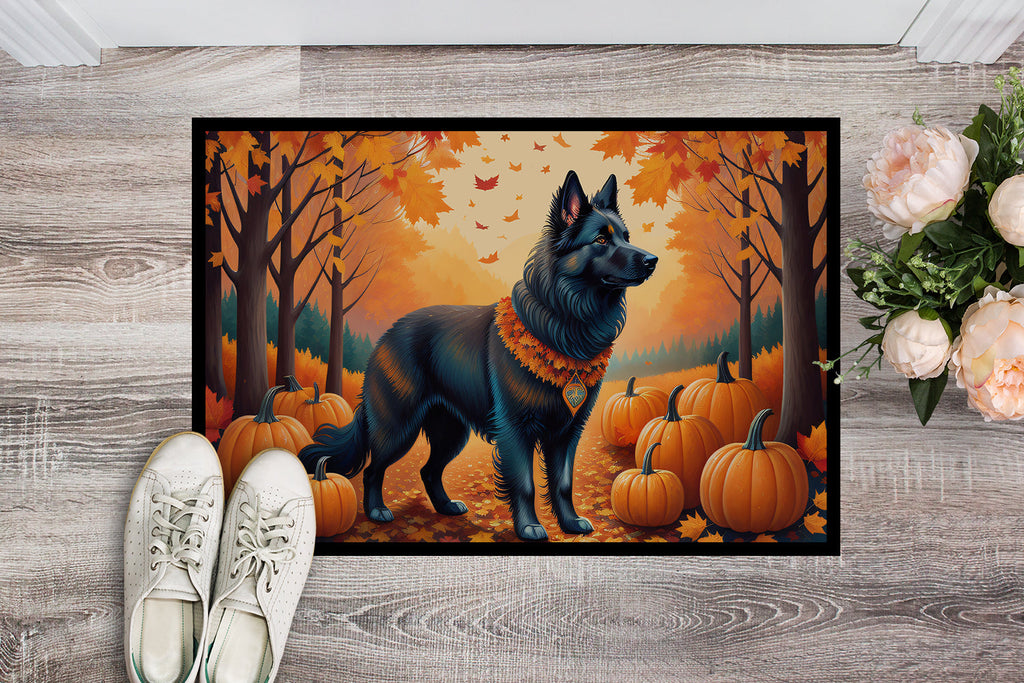 Belgian Sheepdog Fall Doormat Indoor Outdoor 18H X 27W Front Door Mat Rugs for Entryway, Non Slip Washable