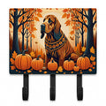 Bloodhound Fall Leash or Key Holder Wall Hooks, Coat Rack Wall Mount, for Hanging Keys, Towels, Aprons, Leashes